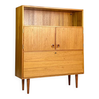Vintage teak highboard cabinet shelf 70s Danish design