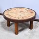 Small Salon Table in Ceramic by Vallauris, signed R.Capron, Collection Les Herbiers - 1960