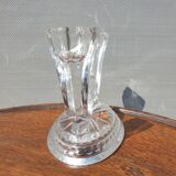 Pair candle holders vintage crystal Buder double torches