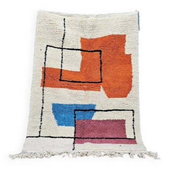 Tapis beni ouarine fait main traditionnel taille 250cmx150cm