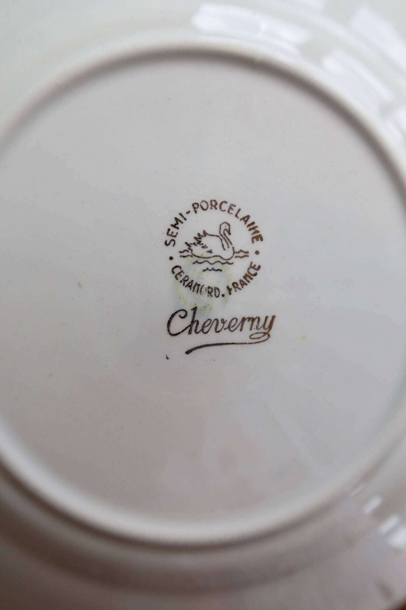 6 vintage dessert plates Céranord "Cheverny" - Floral pattern