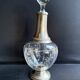 Cut crystal carafe with silver frame