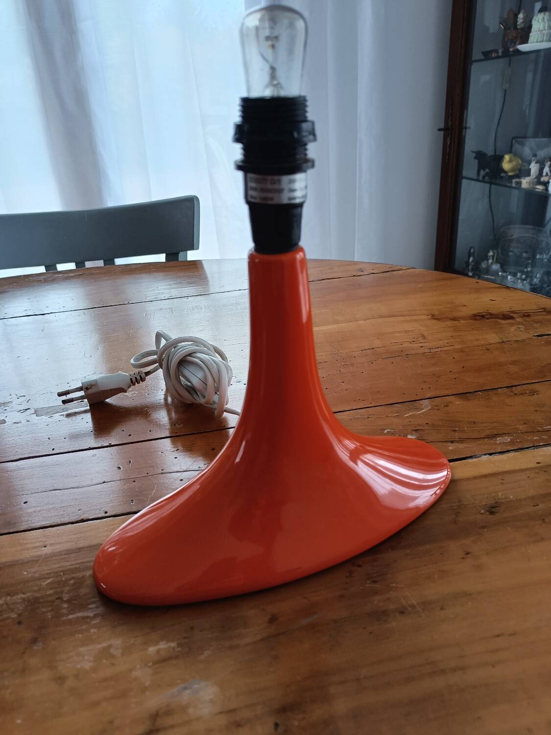 Vintage orange lamp base