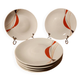 6 dessert plates from the 1970s Wintertling Marktleuthen Bavaria.