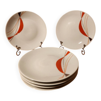 6 dessert plates from the 1970s Wintertling Marktleuthen Bavaria.