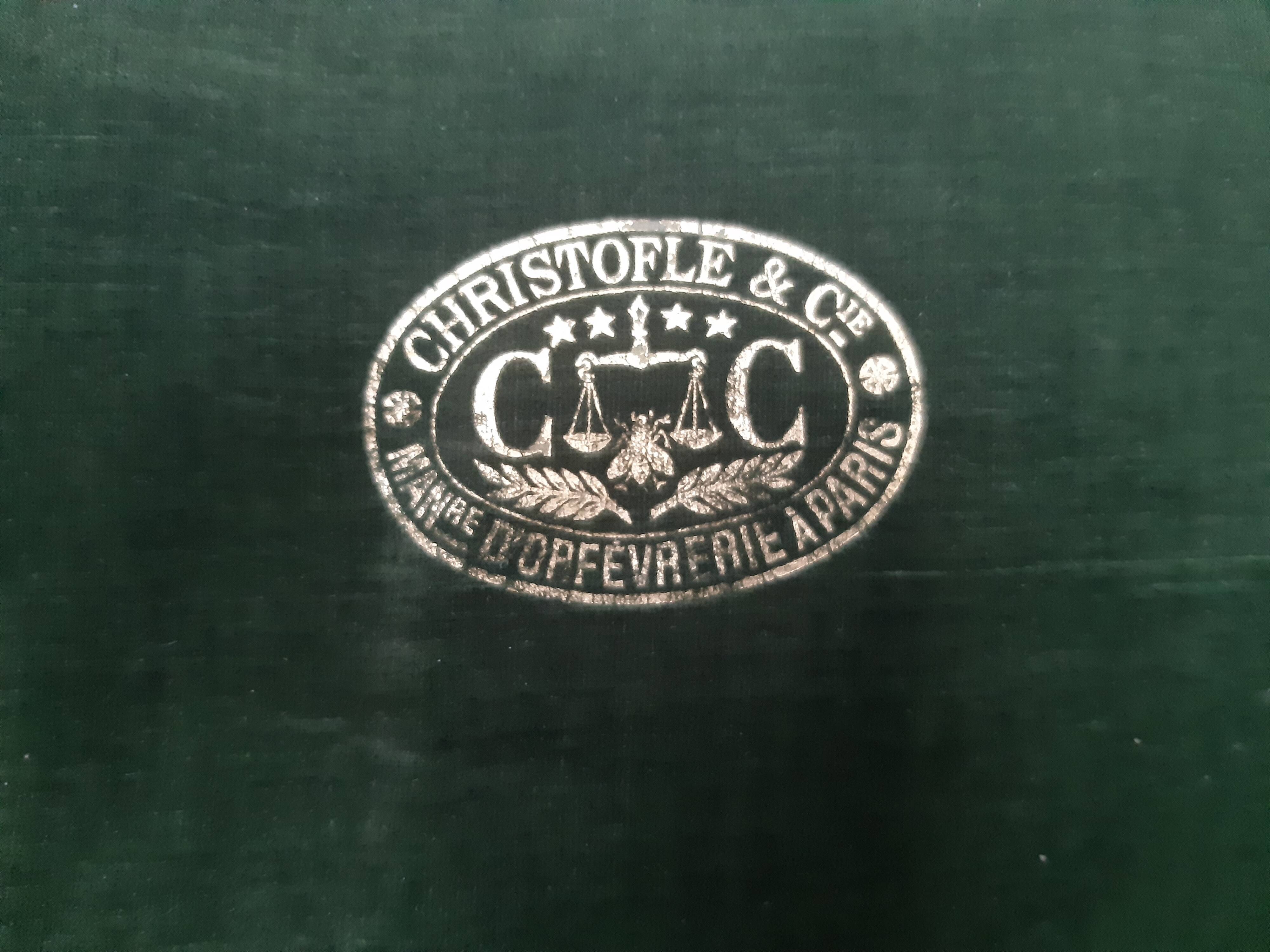 Cutlery set  christofle silver metal with punches