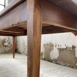 Farmhouse table in oak and walnut 2m