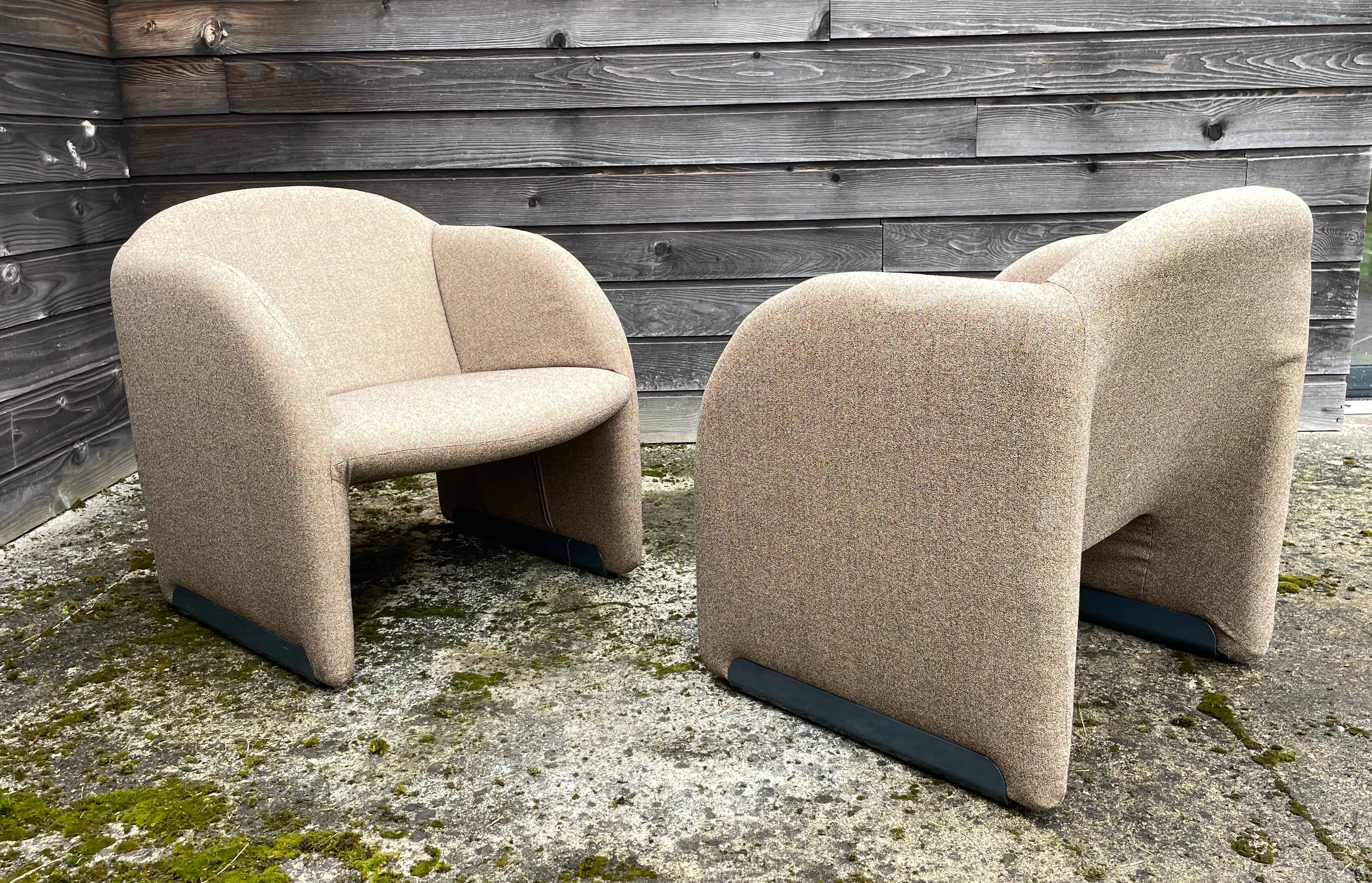 BEN ARMCHAIR BY PIERRE PAULIN, WITH LVMH FABRIC.