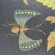 Oval tray, 19th century, hand-painted sheet metal, butterfly & bouquet, Napoleon III