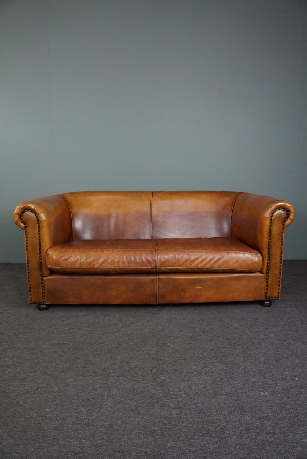 Beautifully colored 2.5-seater cowhide sofa