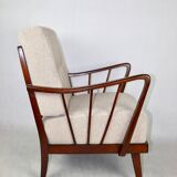 Art Deco Beige Boucle Armchair, 1960s