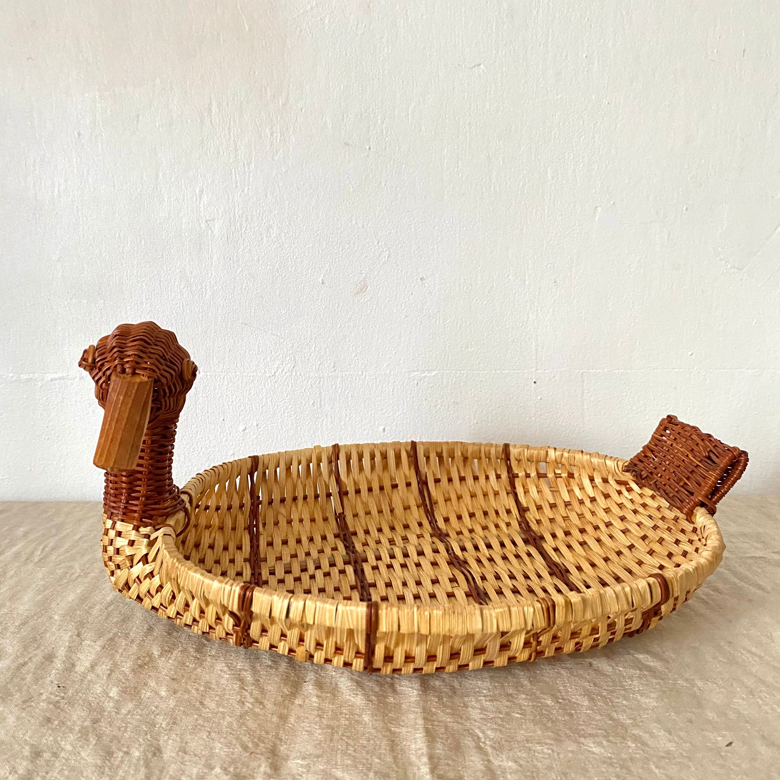 Duck woven wicker baskets