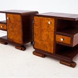 Art Deco bedside tables, Poland, 1940