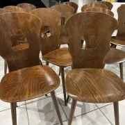 Set of 12 Baumann bistro chairs model Gentiane vintage 1970