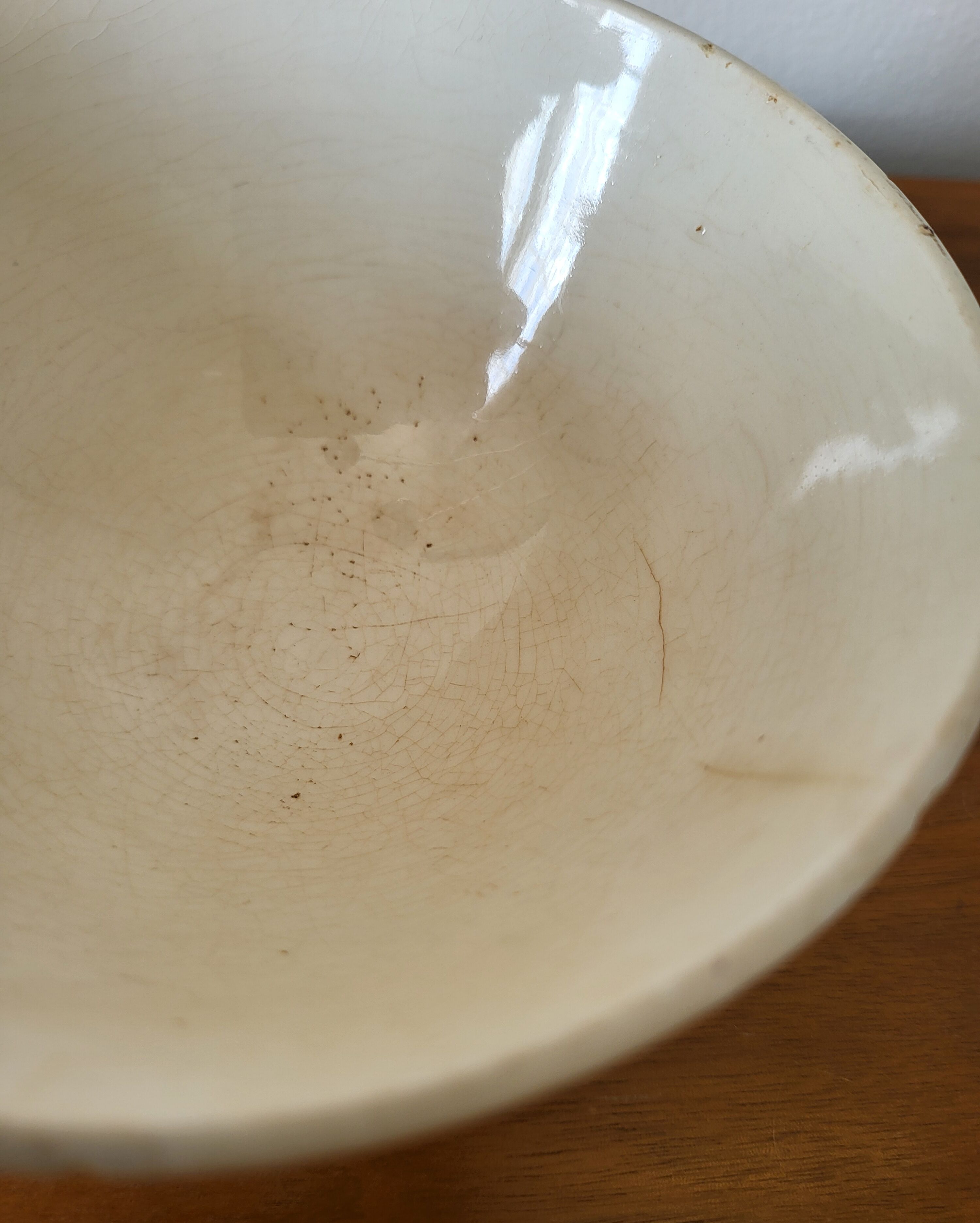 Old Faience Bowl SARREGUEMINES Rose Decoration