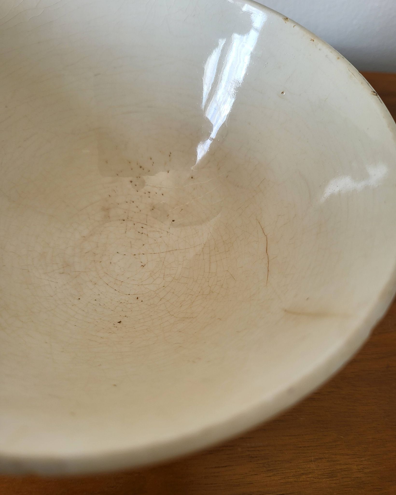 Old Faience Bowl SARREGUEMINES Rose Decoration