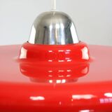 Space-Age Saucer Pendant in Red Plexiglas from Guzzini, 1960s