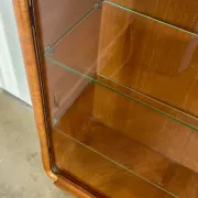 Vintage Art Deco display cabinet in mahogany with a black marble top.