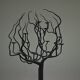 Black brutalist tree floor candle holder “tree of life”, 1970s.