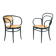 Chaises en bois cintré Thonet avec cannage 214f 210r, ensemble de 2.