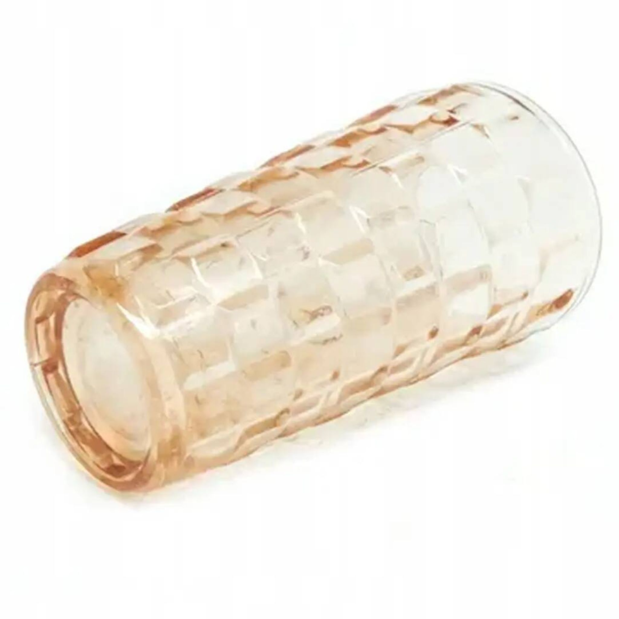 Vase, mid-century modern, pressed rose glass, Ząbkowice, Poland, 1970s