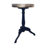 Brass, wood and marble coffee table