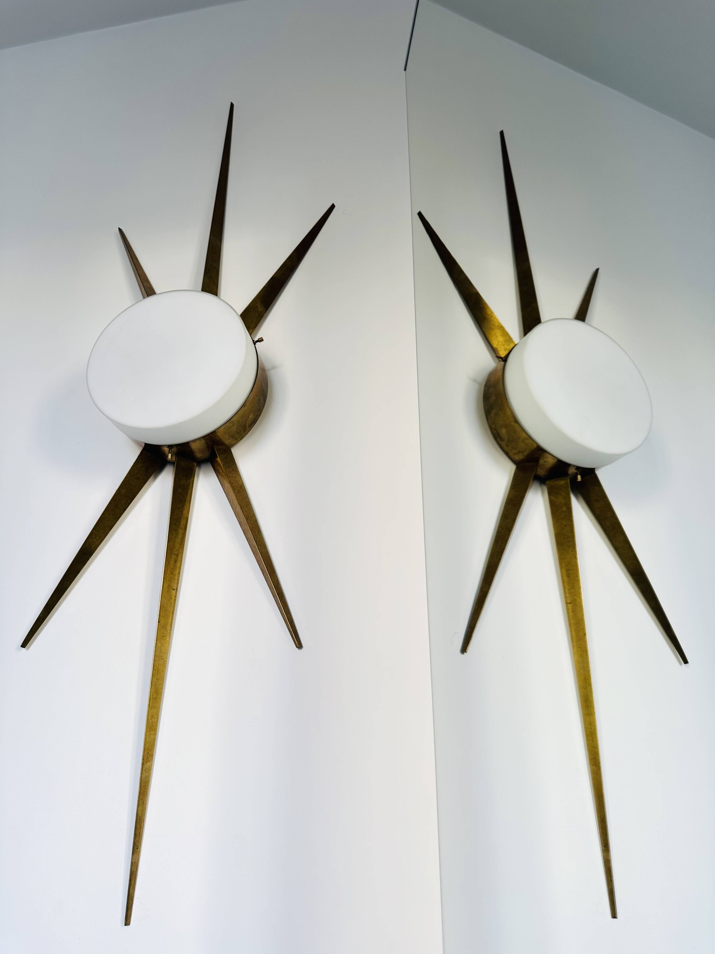 Gio Ponti Sun ceiling light produced by Arredoluce