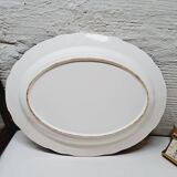 Grand plat ovale fleurs