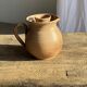 Vintage brutalist stoneware pink wine cooler pitcher H19