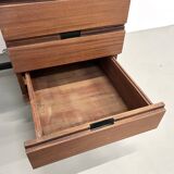 Pierre Guariche desk in teak and lacquered steel