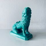 Ceramic lion sculpture