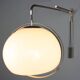 Vintage Space Age wall lamp in methacrylate and metal, 1970s design.