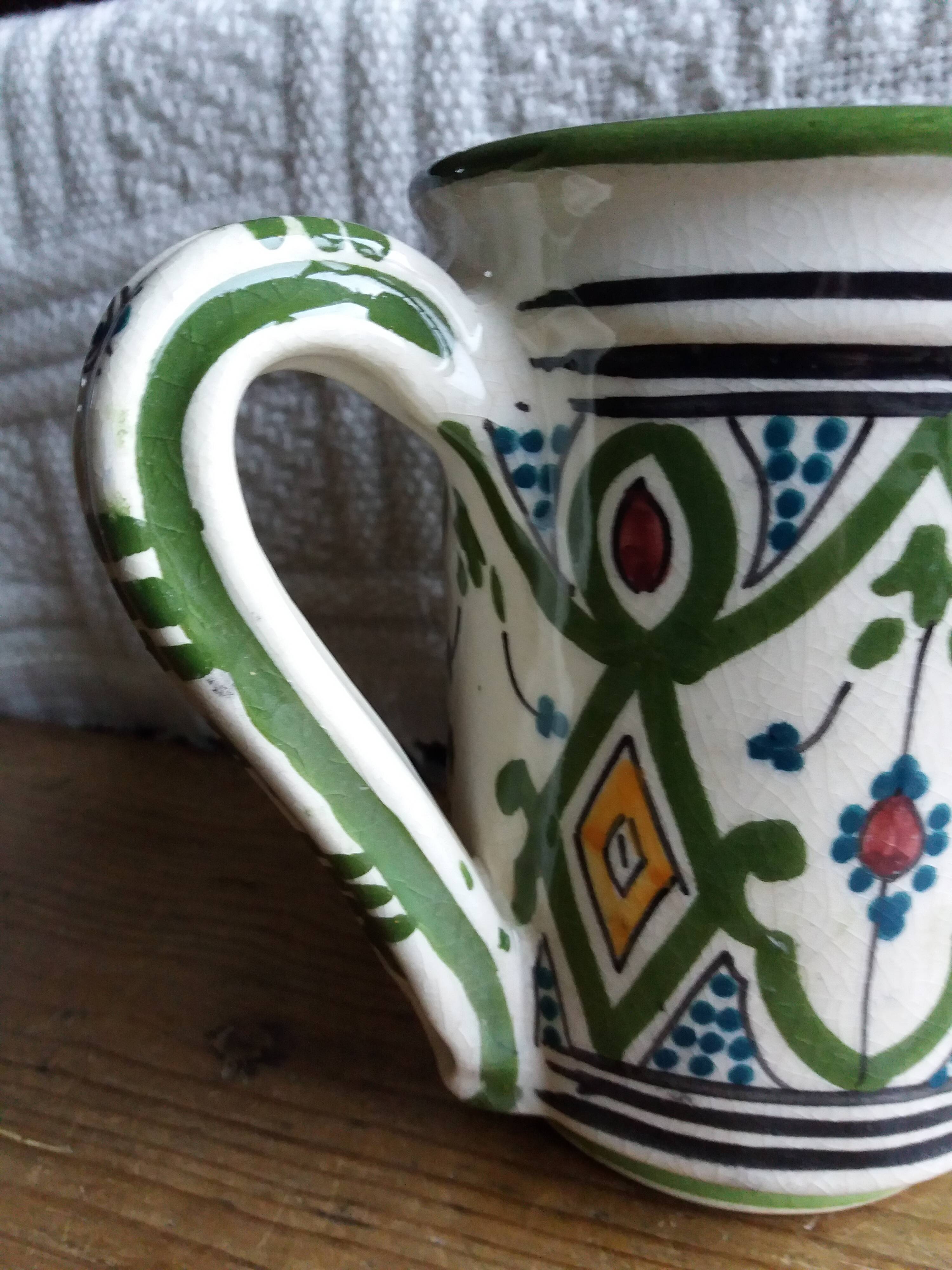 Pitcher Safi artisanal pottery Serghini Morocco