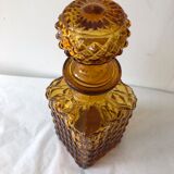 Vintage amber glass carafe