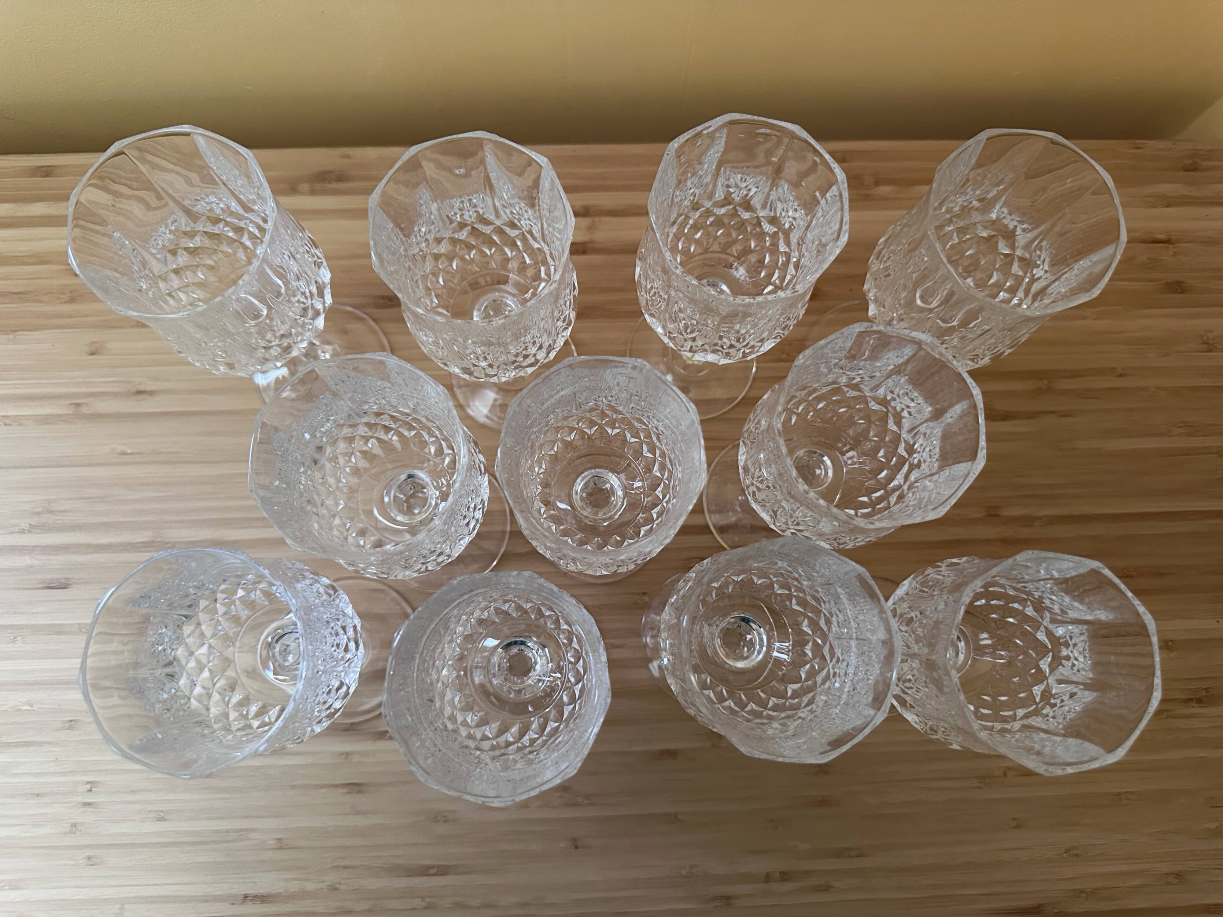 11 glasses 16 cl "Lonchamp" Cristal d'Arques Vintage