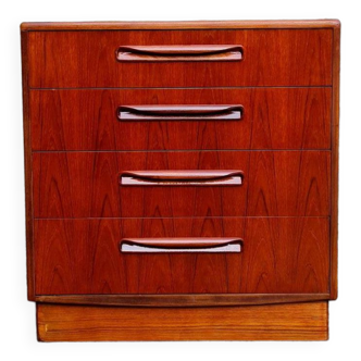 G Plan Chest Of Drawers Fresco Range Four Drawers In Teak Mid Century Furniture By V B Wilkins