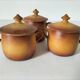 Set of three mini cocottes Pillivuyt in porcelain – 1930s-1940s
