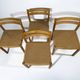 Dining chairs J.H. Møller model 401 in oak with original Danish cord — Denmark, 1970s