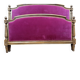 Louis XVI style velvet upholstered bed