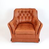 Leather club chair