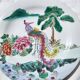 Set of 3 vintage plates gardens and Asian birds