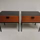 Pair of bedside tables / vintage sofa end, design 50s 60s