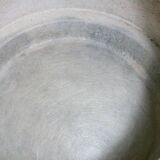 Important cylindrical planter in cream lacquered fiberglass, circa 1970