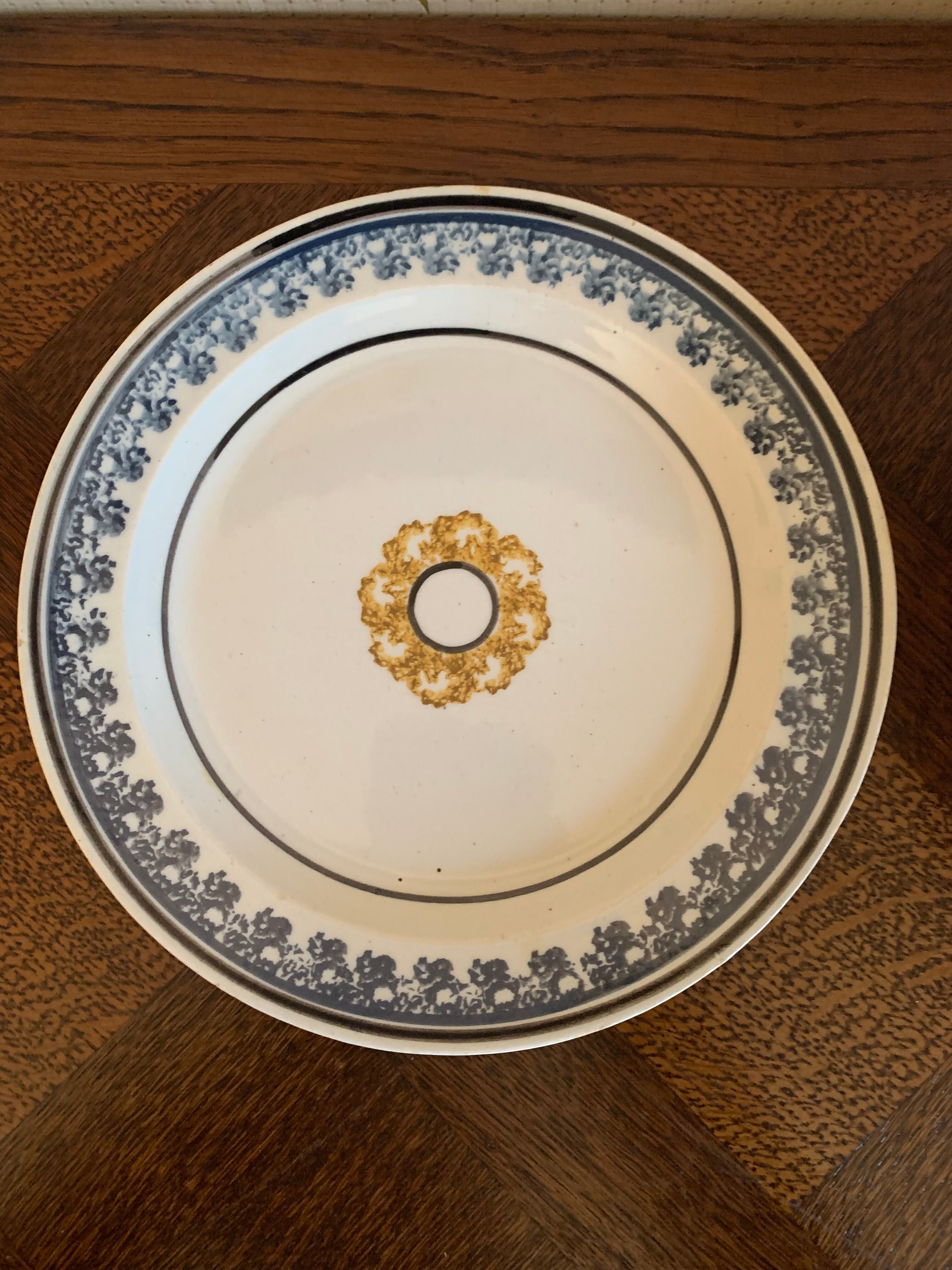 Set of antique earthenware plates