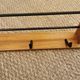 Minimalist wall coat rack wood and iron 60s