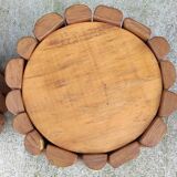 Pair of sofa ends table stool massive brutalist/design 20th century