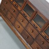 Antique German Oak Haberdashery Shop Cabinet, 1920/30s