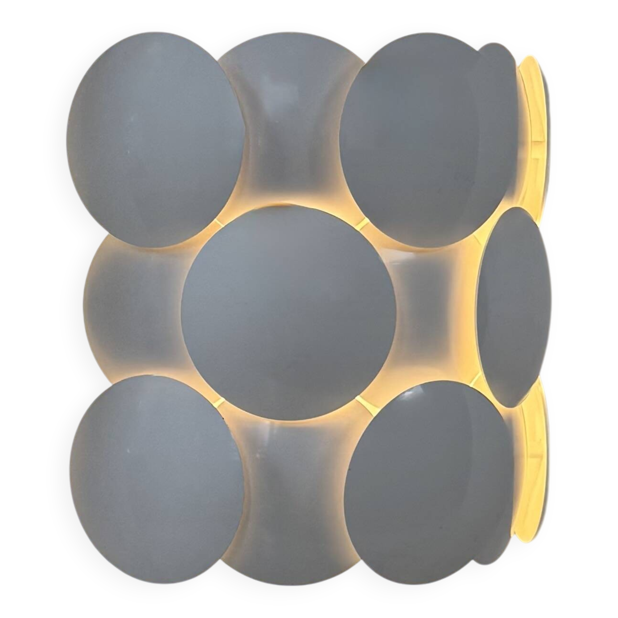 Vintage wall light, ABS and white lacquered metal, France, 1980.