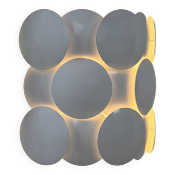 Vintage wall light, ABS and white lacquered metal, France, 1980.