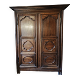 Louis XIV solid walnut wardrobe